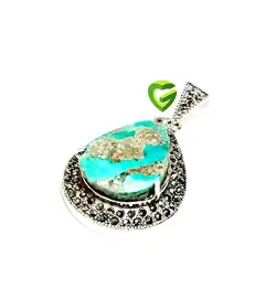 آویزنقره فیروزهاشک بزرگ کد831