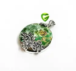 آویزنقره فیروزه سبز کد829