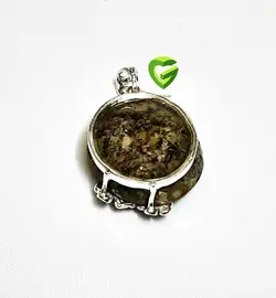 آویزنقره فیروزه سبز کد829