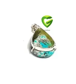 آویزنقره فیروزه کرمان کد825