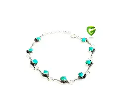 دستبندنقره فیروزه نیشابوراشکی کد816