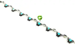 دستبندنقره فیروزه نیشابور کد818