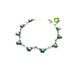 دستبندنقره فیروزه نیشابور کد818