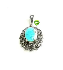 آویزنقره فیروزه زیبا کد796