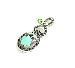 آویزنقره فیروزه قلب کد794