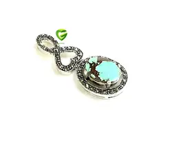 آویزنقره فیروزه قلب کد794