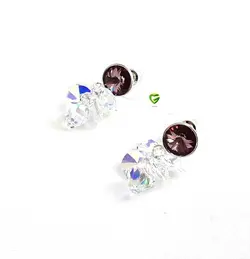 گوشواره زرشکی آویز کد784