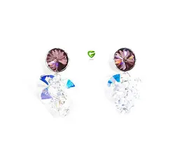 گوشواره زرشکی آویز کد784