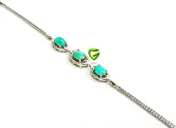 دستبندنقره فیروزه جواهر کد771