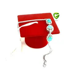 دستبندنقره فیروزه جواهر کد771