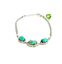 دستبندنقره فیروزه جواهر کد771