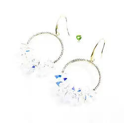 گوشواره سواروسکی زرد کد768