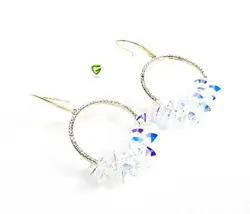 گوشواره سواروسکی زرد کد768