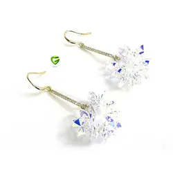 گوشواره آویزگرد زرد کد758