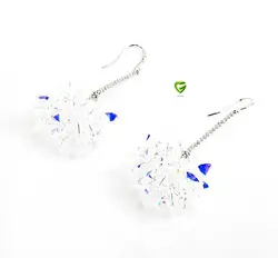 گوشواره آویزگرد سفید کد757