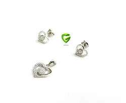 نیمست نقره قلبگرد کد676
