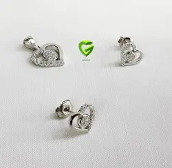 نیمست نقره قلبگرد کد676