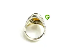 انگشترنقره عقیق زرد9 کد609