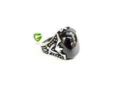 انگشترنقره اونیکس دامله کد602