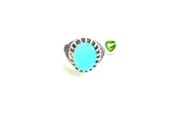 انگشترنقره فیروزه بیضی کد599