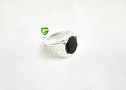 انگشترنقره انیکس بیضی کد596