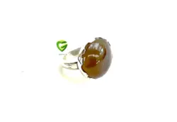 انگشترنقره عقیق ساده کد588