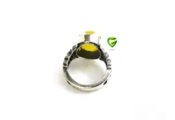 انگشترنقره عقیق زرد8 کد567