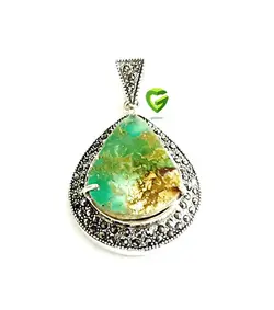 آویز نقره فیروزه کد552