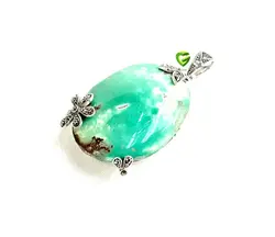 آویزنقره فیروزه گل کد551