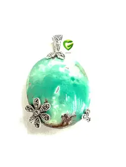 آویزنقره فیروزه گل کد551