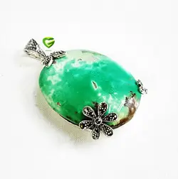 آویزنقره فیروزه گل کد551