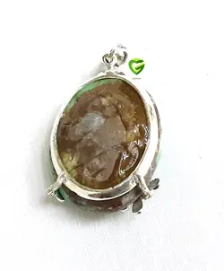 آویزنقره فیروزه گل کد551