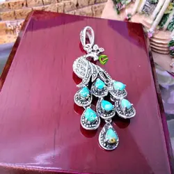 آویزنقره فیروزه اصل3 کد549