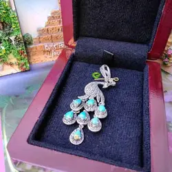 آویزنقره فیروزه اصل3 کد549