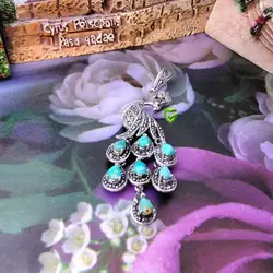 آویزنقره فیروزه اصل3 کد549