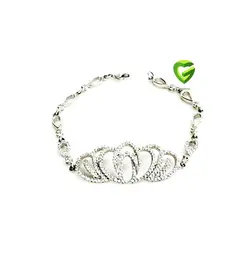 دستبندنقره طرح جواهر کد505