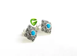 گوشواره فیروزه ای کد501