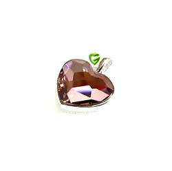 آویزسواروسکی نقره زرشکی کد457