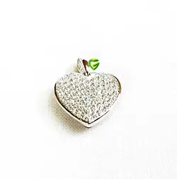 آویزسواروسکی نقره زرشکی کد457