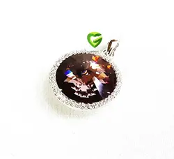 آویزسواروسکی نقره گردی کد447