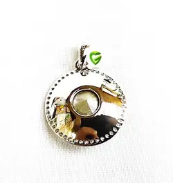 آویزسواروسکی نقره گردی کد447