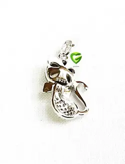 آویزسواروسکی نقره گربه کد445