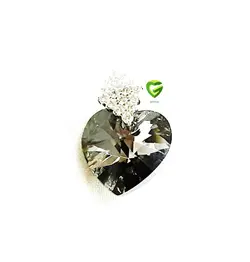 آویزسواروسکی نقره طوسی کد423