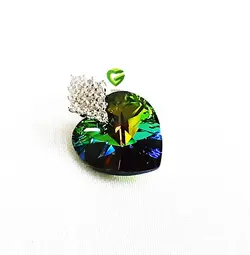 آویزسواروسکی نقره رنگی کد419