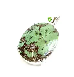 آویزنقره فیروزه بزرگ کد343