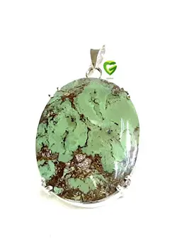 آویزنقره فیروزه بزرگ کد343