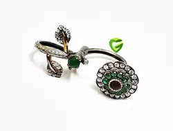 انگشترنقره عثمانی گل کد273