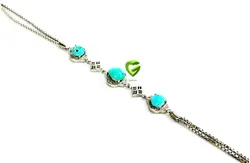 دستبندنقره فیروزه 5کد 240