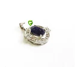 آویزنقره باگت کبود کد2295