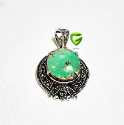 آویزنقره فیروزه12 کد 195